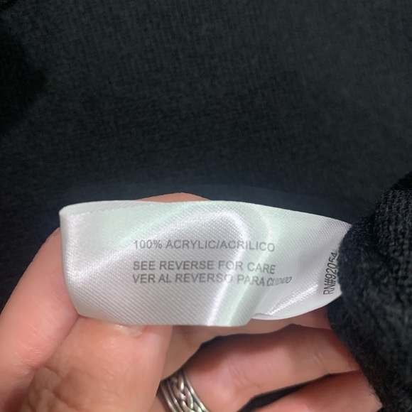 Debbie Morgan Women's Size Small Black V Neck Rhinestone Sweater - Picture 6 of 10